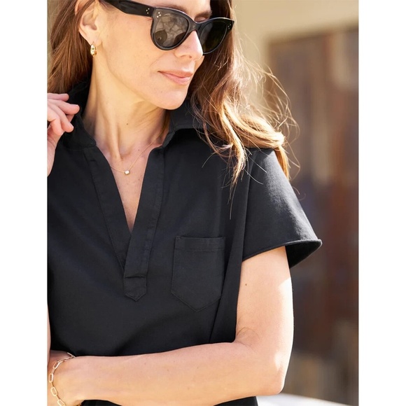 FRANK & EILEEN | 100% Cotton Preppy Classic Lauren Dress in Black | Size Small - Picture 3 of 11